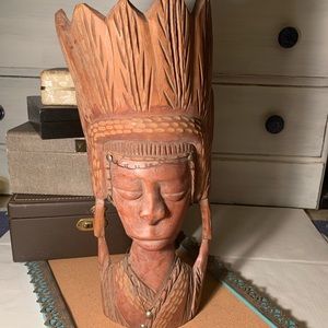 Vintage Wood Carved Ethnic Mask